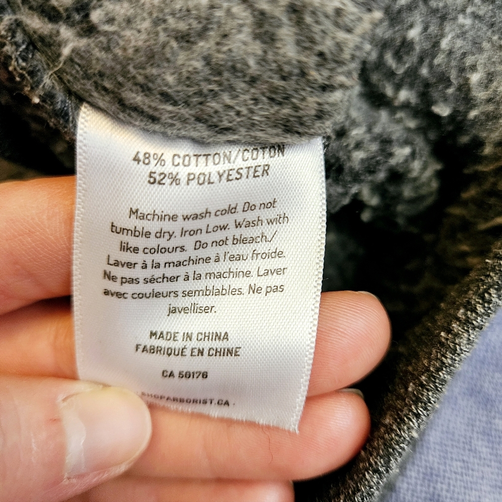 Arborist Heathered Charcoal Grey Zip Front Hoodie Medium - Picture 5 of 6